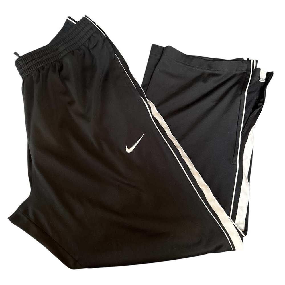 NIKE Straight Leg Ankle Zip Track Pants - Large
